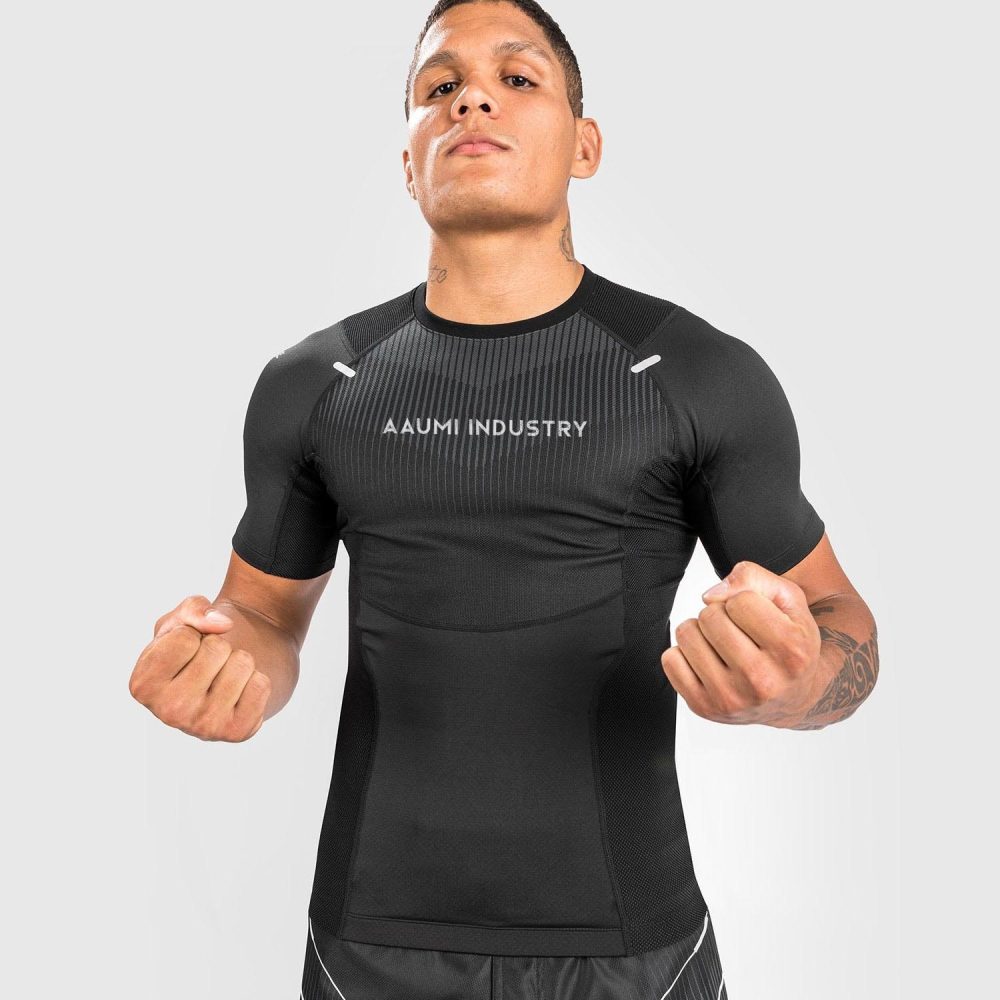 Rashguard Short Sleeves Black Grey